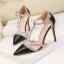 Fashion Nude Evening Party Womens Sandals 2020 Sequins T-Strap 11 cm Stiletto Heels Pointed Toe Sandals
