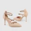 Affordable Nude Rave Club Rivet Womens Sandals 2020 Patent Leather Ankle Strap 9 cm Stiletto Heels Pointed Toe Sandals