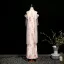Stunning Champagne Beading Pearl Sequins Lace Flower Evening Dresses 2025 Trumpet / Mermaid High Neck Sleeveless Backless Floor-Length / Long Evening Party Formal Dresses