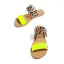 Mode Multi-Couleurs Désinvolte Été Plate Pantoufle & Tongs 2020 Motif Peau De Serpent Peep Toes / Bout Ouvert Plat Chaussures Femmes