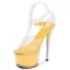 Sexy Bleu Ciel Club de carnaval Sandales Femme 2020 Bride Cheville 17 cm Talons Aiguilles Peep Toes / Bout Ouvert Sandales