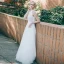 Chic / Beautiful Ivory Beach Wedding Dresses 2018 A-Line / Princess Lace Shoulders Sleeveless Floor-Length / Long Wedding
