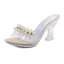 Charming Silver Street Wear Crystal Womens Sandals 2020 9 cm Stiletto Heels Open / Peep Toe Sandals