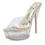 Transparent Silver Summer Rave Club Crystal Womens Sandals 2020 14 cm Stiletto Heels Open / Peep Toe Sandals