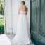 Schöne Ivory / Creme Brautkleider 2018 A Linie Mit Spitze Blumen Perlenstickerei Perle Spaghettiträger Rückenfreies Ärmellos Lange Hochzeit