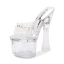 Sexy Transparent Argenté Club de carnaval Cristal Sandales Femme 2020 Faux Diamant 17 cm Talons Épais Peep Toes / Bout Ouvert Sandales