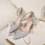 Fashion Gold Wedding Shoes 2020 Sequins Ankle Strap 6 cm Stiletto Heels Pointed Toe Wedding Heels
