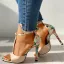 Chic / Beautiful Red Outdoor / Garden Floral Womens Sandals 2020 T-Strap 10 cm Stiletto Heels Open / Peep Toe Sandals