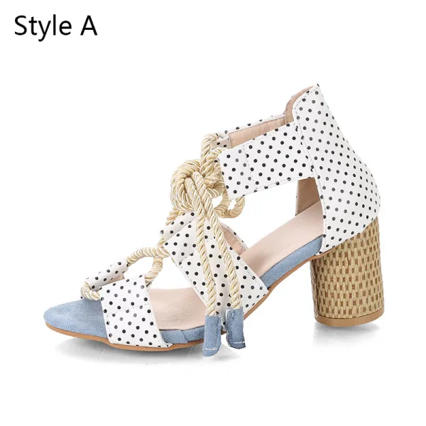 Fashion Yellow Street Wear Beach Womens Sandals 2020 Ankle Strap 7 cm Thick Heels Open / Peep Toe Sandals