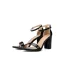 Enkla Nude Casual Sandaler Dam 2020 Ankelband 8 cm Tjocka Klackar Peep Toe Sandaler