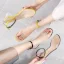 Transparent Schwarz Freizeit Sandalen Damen 2020 Knöchelriemen 7 cm Thick Heels Peeptoes Sandaletten