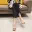 Transparent Beige Street Wear Womens Sandals 2020 9 cm Thick Heels Open / Peep Toe Sandals