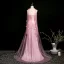 Sexy Rosa Glanz Perle Applikationen Abendkleider 2025 Meerjungfrau Bandeau Ärmellos Rückenfreies Lange Abend Festliche Kleider