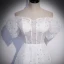Chic / Beautiful White Sequins Lace Flower Prom Dresses 2022 A-Line / Princess Off-The-Shoulder Short Sleeve Backless Floor-Length / Long Formal Dresses