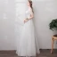 Chic / Beautiful White Prom Dresses 2022 A-Line / Princess Spaghetti Straps Short Sleeve Backless Floor-Length / Long Formal Dresses