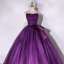 Elegante Violett Ballkleider 2022 Bandeau Ärmellos Rückenfreies Schleife Lange Festliche Kleider