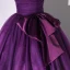 Elegant Prom Dresses Purple 2022 Ball Gown Strapless Sleeveless Backless Bow Floor-Length / Long Formal Dresses