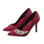 Chic / Beautiful Ivory Rhinestone Wedding Shoes 2022 9 cm Stiletto Heels Pointed Toe Wedding Pumps High Heels