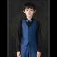 Vintage / Retro Royal Blue Long Sleeve Boys Wedding Suits 2022 Coat Pants Shirt Vest