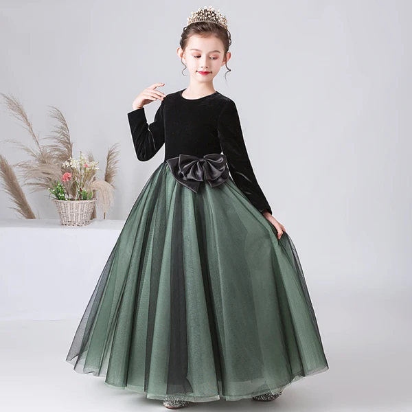 slim fit dress slacks Girls Birthday Green Princess Dress Flower Girl Wedding Dress – marryshe