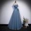 Chic / Beautiful Pool Blue Pleated Prom Dresses 2022 A-Line / Princess Spaghetti Straps Sleeveless Backless Floor-Length / Long Formal Dresses