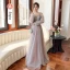 Chic / Belle Rougissant Rose Robe Demoiselle D'honneur 2022 Princesse Encolure Dégagée Paillettes Gonflée Manches Courtes Dos Nu Longue Robe Demoiselle D'honneur