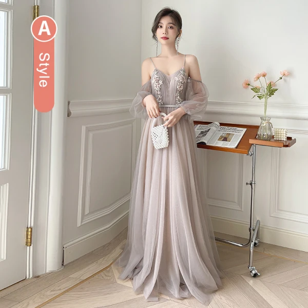 Chic / Beautiful Lace Flower Sequins Dusky Pink Bridesmaid Dresses 2022 A-Line / Princess Short Sleeve Backless Sash Floor-Length / Long Bridesmaid Dresses