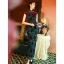 Vintage / Retro Ink Blue Velour Suede Cheongsam 2022 Trumpet / Mermaid High Neck Sleeveless Split Front Tea-length Evening Party Cheongsam / Qipao