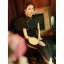 Vintage / Retro Black Evening Party Cheongsam 2022 Trumpet / Mermaid High Neck Short Sleeve Split Front Tea-length Cheongsam / Qipao