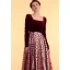 Elegant Suede Velour Black Heart-shaped Burgundy Winter Prom Dresses 2022 A-Line / Princess Square Neckline Long Sleeve Backless Floor-Length / Long Formal Dresses