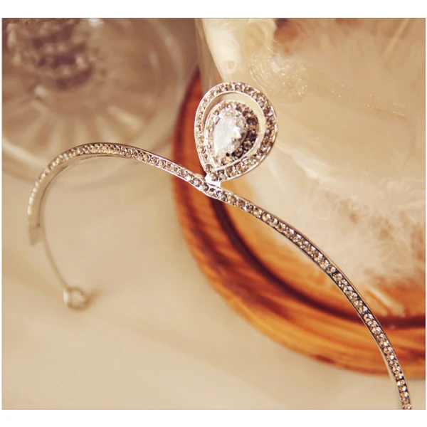 Amazing / Unique Silver Crystal Tiara 2017 Beading Rhinestone Metal Accessories Bridal Jewelry