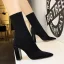 Modest / Simple Dark Green Street Wear Womens Boots 2022 9 cm Thick Heels Pointed Toe Boots High Heels