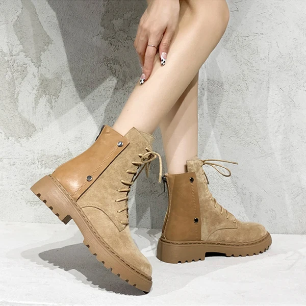Chic / Beautiful Black Street Wear Winter Womens Boots 2022 Waterproof Round Toe Flat Womens Boots
