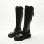 Vintage / Retro Brown Winter Street Wear Womens Boots 2022 Leather Round Toe Waterproof Flat Boots