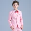 Candy Pink Long Sleeve Wedding Boys Wedding Suits 2022 Coat Pants Shirt Tie Vest