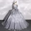 Mode Silber Grau Fallende Rüsche Ballkleider 2022 Ballkleid Bandeau Ärmellos Rückenfreies Lange Festliche Kleider