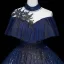 Vintage / Retro Navy Blue Prom Dresses 2022 Ball Gown High Neck Glitter Beading Sequins Lace Flower Short Sleeve Backless Floor-Length / Long Formal Dresses