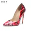Fashion Multi-Colors Outdoor / Garden Floral Pumps 2020 Patent Leather 12 cm Stiletto Heels Pointed Toe Pumps