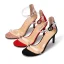 Enkla Röd Gatukläder Sandaler Dam 2020 Läder Ankelband 8 cm Stilettklackar Peep Toe Sandaler