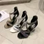 Charming Champagne Street Wear Sequins Womens Sandals 2020 X-Strap 8 cm Stiletto Heels Open / Peep Toe Sandals