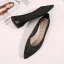 Chic / Belle Noire Désinvolte Plat Chaussures Femmes 2020 Cuir Faux Diamant À Bout Pointu