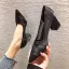 Modest / Simple Beige Casual Pumps 2020 6 cm Thick Heels Pointed Toe Pumps