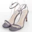 Sexy Silver Street Wear Womens Sandals 2020 Ankle Strap 10 cm Stiletto Heels Open / Peep Toe Sandals