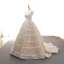 Chic / Belle Ivoire Robe De Mariée 2018 Robe Boule Appliques Ceinture V-Cou Dos Nu Sans Manches Chapel Train Mariage