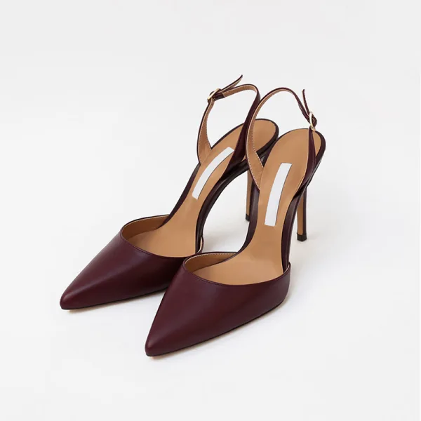 Fashion White Office OL Slingbacks Womens Sandals 2020 10 cm Stiletto Heels Pointed Toe Sandals