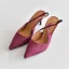 Simple Noire Bureau OL Slingbacks Sandales Femme 2020 Daim 8 cm Talons Aiguilles À Bout Pointu Sandales