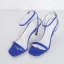 Sexy Weiß Freizeit Sandalen Damen 2020 Knöchelriemen 10 cm Stilettos Peeptoes Sandaletten