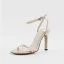 Simple Argenté Désinvolte Sandales Femme 2020 Bride Cheville 10 cm Talons Aiguilles Peep Toes / Bout Ouvert Sandales