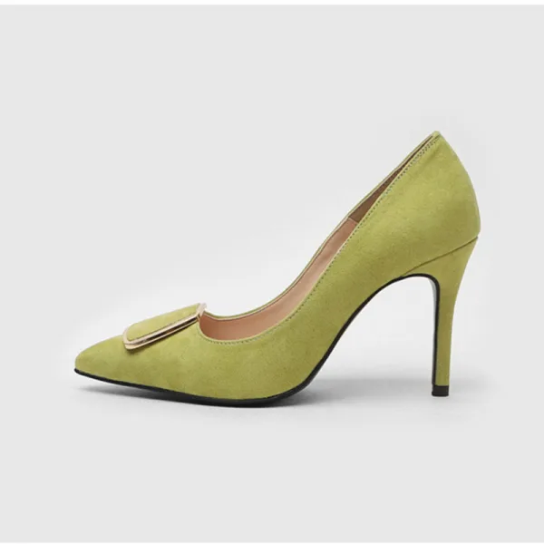 Chic / Belle Rouge Bureau OL Daim Escarpins 2020 10 cm Talons Aiguilles À Bout Pointu Escarpins