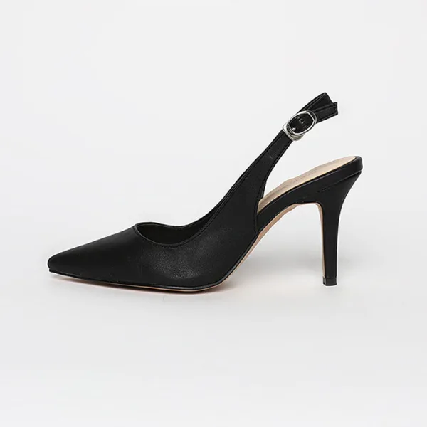 Schlicht Champagner Freizeit Slingpumps Sandalen Damen 2020 8 cm Stilettos Spitzschuh Sandaletten